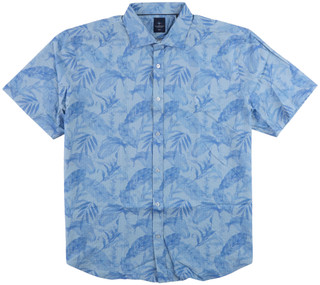 Thumbnail 1: TAILORBYRD Men's Short Sleeve Tropical Print Button Down Shirt 