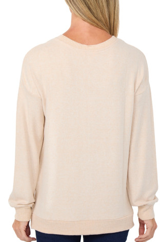 Thumbnail 2: Magical Season Petite Long Sleeve Luxe Fall Pumpkins Sweater 