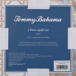 Thumbnail 3: TOMMY BAHAMA 2 Pc Twin Palm Print Quilt Set 