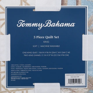 Thumbnail 2: TOMMY BAHAMA 3 Pc King Palm Print Quilt Set 