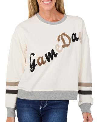 Thumbnail 1: Marled Women's Long Sleeve Chenille Game Day Top 