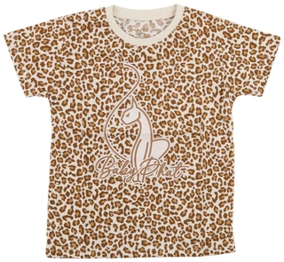 Thumbnail 1: Baby Phat Girls Short Sleeve Leopard Print Top 