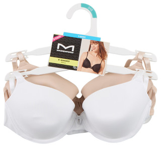 Thumbnail 1: Maidenform Women's 2 Pk Underwire T-Shirt Bra Set 