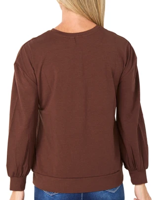 Thumbnail 3: Magical Season Petite Long Sleeve Happy Fall Graphic Top 