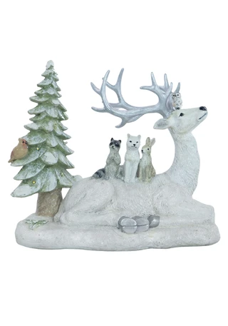 Thumbnail 3: Magical Season 11" LED Woodland Deer Decoration 