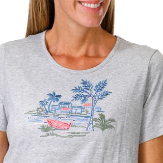 Thumbnail 2: Coral Bay Women's Short Sleeve Embroidered Scenic Top 