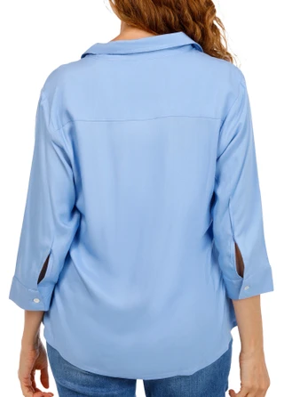 Thumbnail 3: Coral Bay Women's 3/4 Sleeve Print Button Front Top 