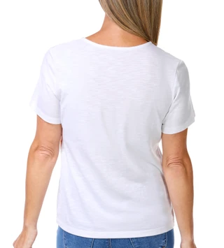 Thumbnail 3: Coral Bay Women's Short Sleeve Floral V-Neck Top 