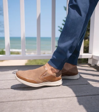 Thumbnail 3: Nunn Bush Men's Conway EZ Moc Toe Slip On Shoes 