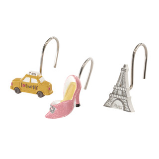Thumbnail 1: Nicole Miller Nicole Miller City Girl 12-pc. Shower Hooks 