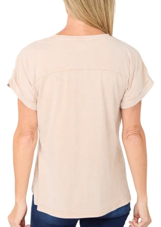Thumbnail 2: Brisas Women's Short Sleeve Dolman Palm Tree Top 