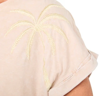 Thumbnail 3: Brisas Women's Short Sleeve Dolman Palm Tree Top 