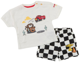 Thumbnail 1: Disney Baby Boys 2 Pc Cars Print Short Sleeve & Shorts Set 