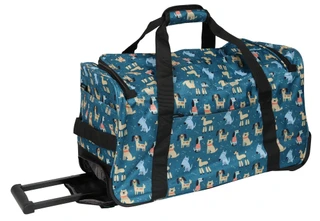 Thumbnail 2: Traveland 21 in Puppy Print Multi Pocket Duffle Bag 