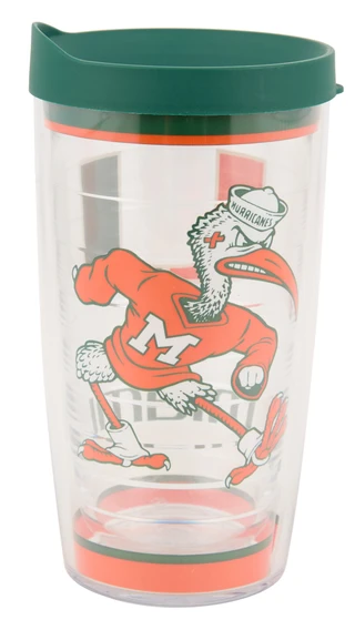 Thumbnail 1: Miami Hurricanes 16 oz Miami University Tumbler  