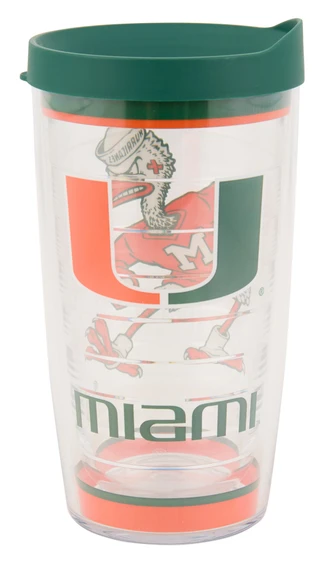 Thumbnail 2: Miami Hurricanes 16 oz Miami University Tumbler  