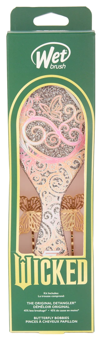 Thumbnail 1: Wet Brush 3 Pc Wicked The Original Detangler w/ 2 Butterfly Bobbies 
