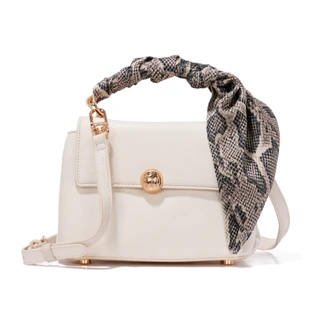 Thumbnail 1: ANNE KLEIN Top Handle Mini Satchel w/ Wrapped Scarf 