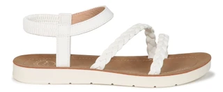Thumbnail 3: Girls Braided Strap Flat Sandals 