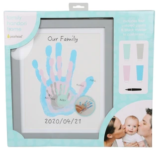 Thumbnail 1: Pearhead 10x12 DIY Family Hand Print Frame & Paints Set 