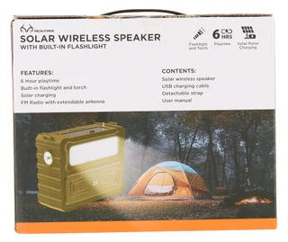 Thumbnail 2: Realtree Solar Wireless Speaker w/ Built-In Flashlight 