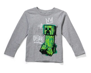 Thumbnail 1: Minecraft Little Boys Long Sleeve Graphic Tee 