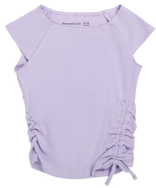 Thumbnail 1: Abercrombie & Fitch Big Girls Short Sleeve Knit Side Cinch Top 