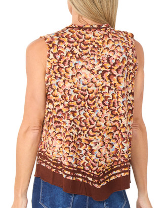 Thumbnail 2: Democracy Women's Sleeveless Printed Hanky Hem Top 