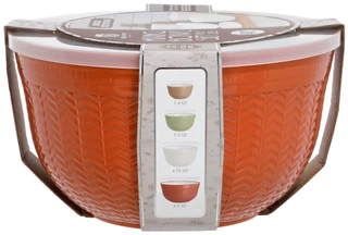 Thumbnail 2: GOURMET KITCHEN 4 Pc Mixing Bowl Set with Lids 