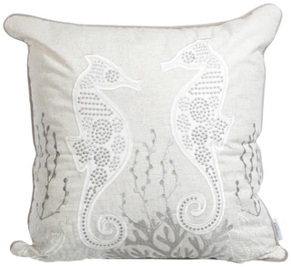 Thumbnail 1: HOMEY COZY 20x20 Nautical Seahorse Decorative Pillow 