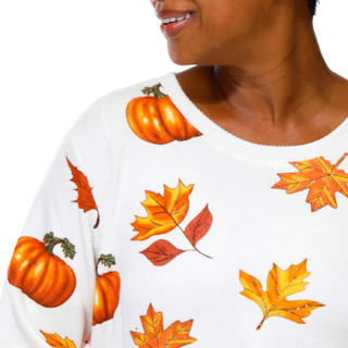 Thumbnail 2: Magical Season Plus Harvest Pumpkin Leaves Top 