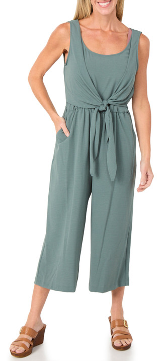 Thumbnail 1: Connected Apparel Women's Sleeveless Tie Front Jumper 