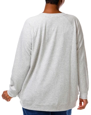 Thumbnail 3: Daniel Rainn Plus 3/4 Sleeve Yee Haw Embroidered Sweatshirt 