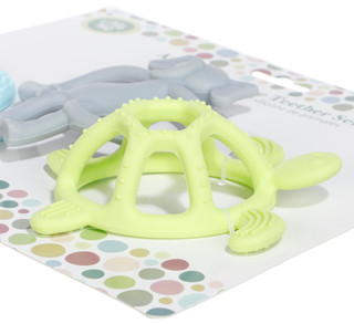 Thumbnail 2: Little Me 3 Pk Animal Silicone Teether Set 