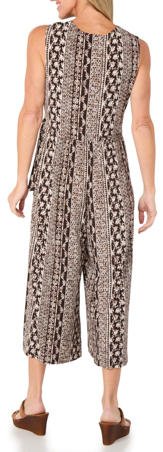 Thumbnail 2: Connected Apparel Women's Sleeveless Printed Tie Front Jumper 