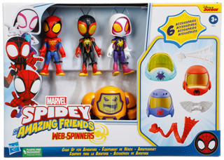 Thumbnail 1: Marvel 6 Pc Spidey And Amazing Friends Gear Up Adventure Toy Set 