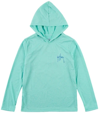 Thumbnail 1: Guy Harvey Big Boys Long Sleeve Hooded Shirt 