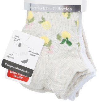 Thumbnail 2: Martha Stewart Women's 3 Pk Compression Low Cut Socks Set 