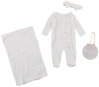 Thumbnail 1: Baby Essentials Baby Girls 4 Pc Footie Set 