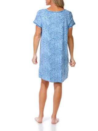 Thumbnail 2: Cuddl Duds Womens Short Sleeve Harvest Toile V Neck Nightgown  