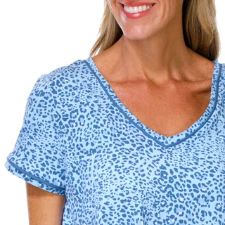 Thumbnail 3: Cuddl Duds Womens Short Sleeve Harvest Toile V Neck Nightgown  