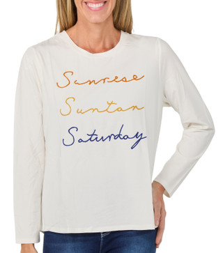 Thumbnail 1: Magical Season Women's Long Sleeve Sunrise Suntan Saturday Top 