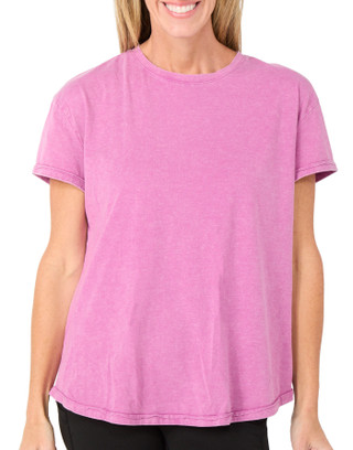 Thumbnail 1: Brisas Women's Short Sleeve Active Mineral Wash Tee 