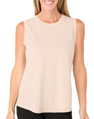 Thumbnail 1: Brisas Women's Sleeveless Crew Neck Washed Tank 