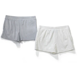 Thumbnail 2: JACLYN Women's 2 Pk Cozy Velour Rib Sleep Shorts  