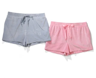 Thumbnail 1: JACLYN Women's 2 Pk Cozy Velour Rib Sleep Shorts 