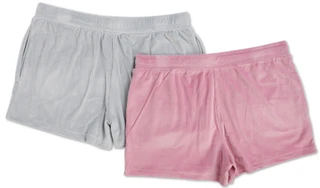 Thumbnail 2: JACLYN Women's 2 Pk Cozy Velour Rib Sleep Shorts 
