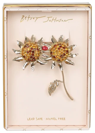 Thumbnail 1: Betsey Johnson Sunflower Drop Earrings  