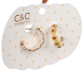 Thumbnail 2: C&C Sunflower Hoop Earrings  