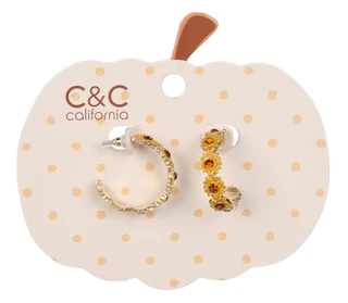 Thumbnail 1: C&C Sunflower Hoop Earrings  